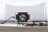 UNITE Rete di protezione per Hockey – Backstop completo con telaio, pali e rete